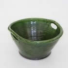 tony sly green bowl deep with handles 32x16cm